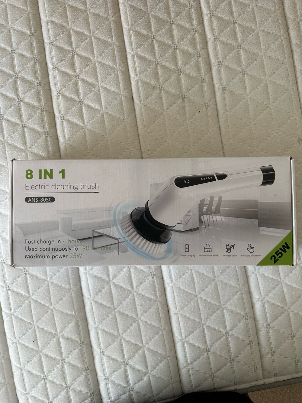8-in-1 Electric Cleaning Brush - White - Picture 3 of 8